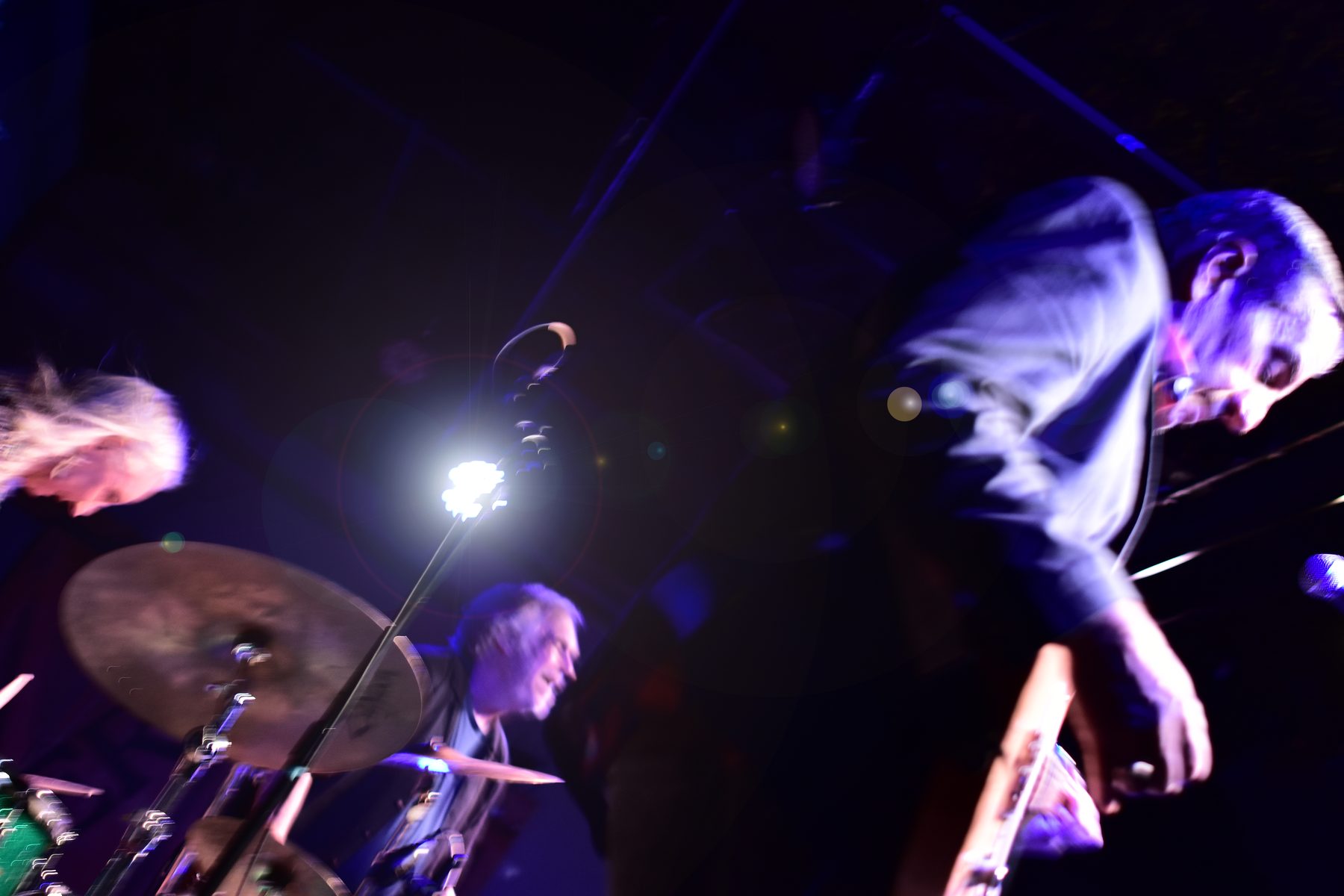On stage, motion blur